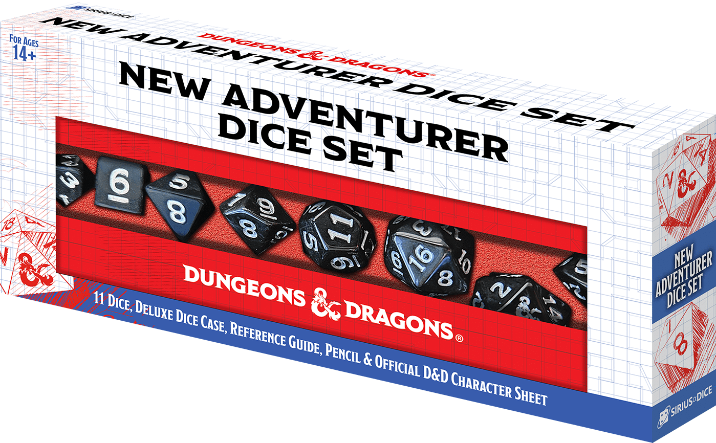 Sirius Dice D&D Adventurer Dice Set Black image 0